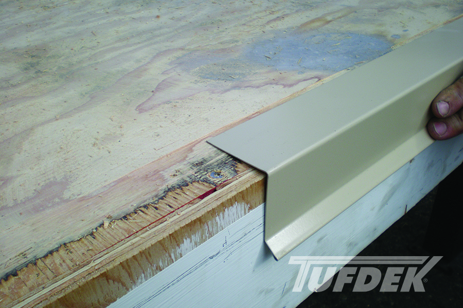 flashing deck edge vinyl pvc tuff metal install clad floor waterproof joist rim installation fascia decks tufdek outdoor info